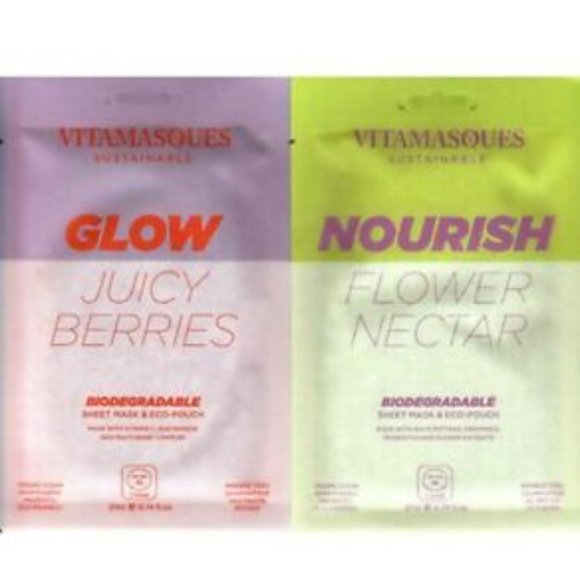 🔥3/$30 Vitamasques Nourish Flower Nectar Glow Juicy Berries Biodegradable Masks - Picture 10 of 13